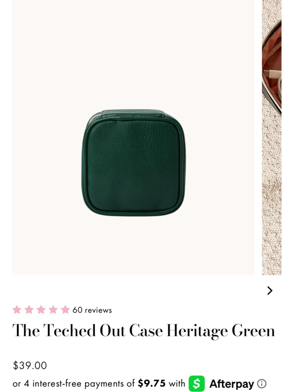 Poppy & Peonies Go-Getter Tote in Heritage Green - Picture 2 of 9